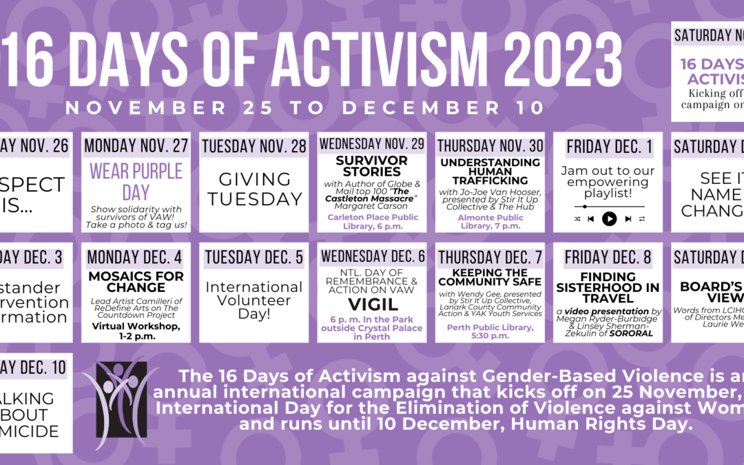 16 Days of Activism Kicks Off!