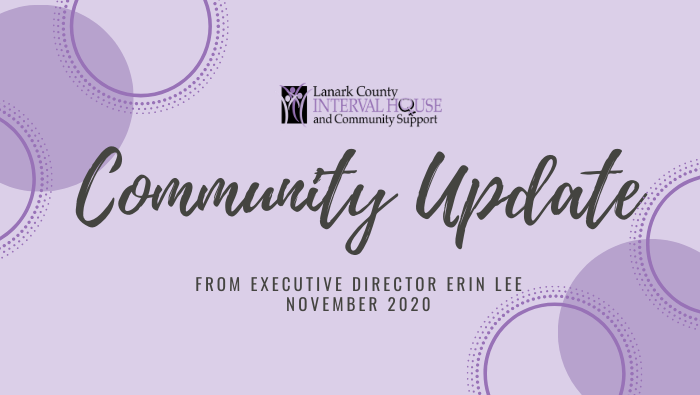 Community Message from Executive Director Erin Lee: November 2020