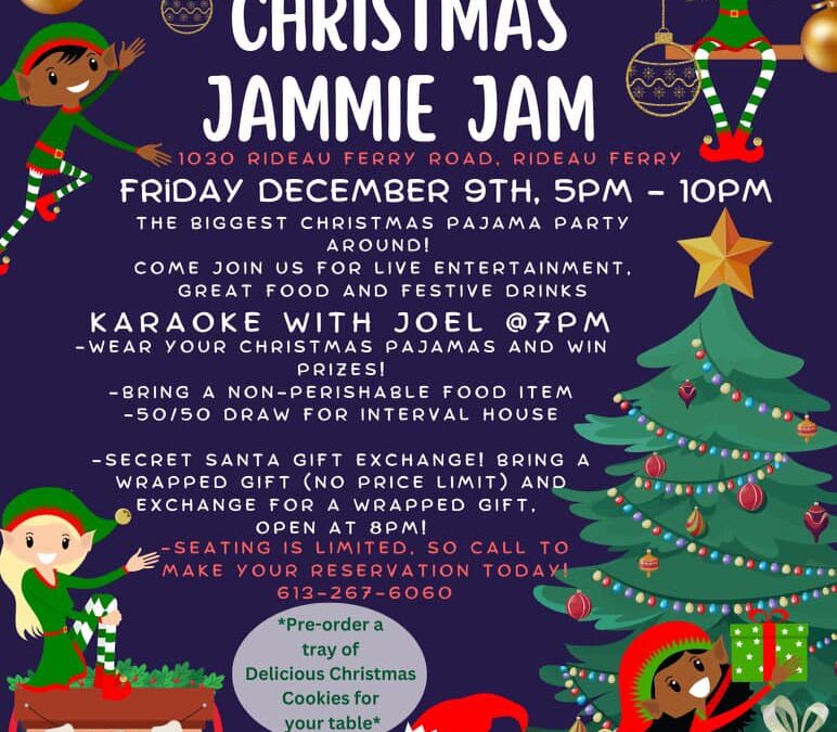 CC’s On The Rideau: Christmas Jammie Jam!