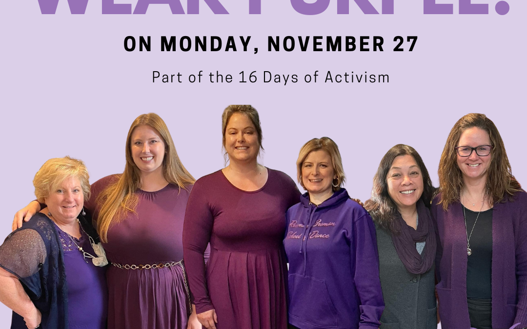 16 Days of Activism, Day 3: Wear Purple Day